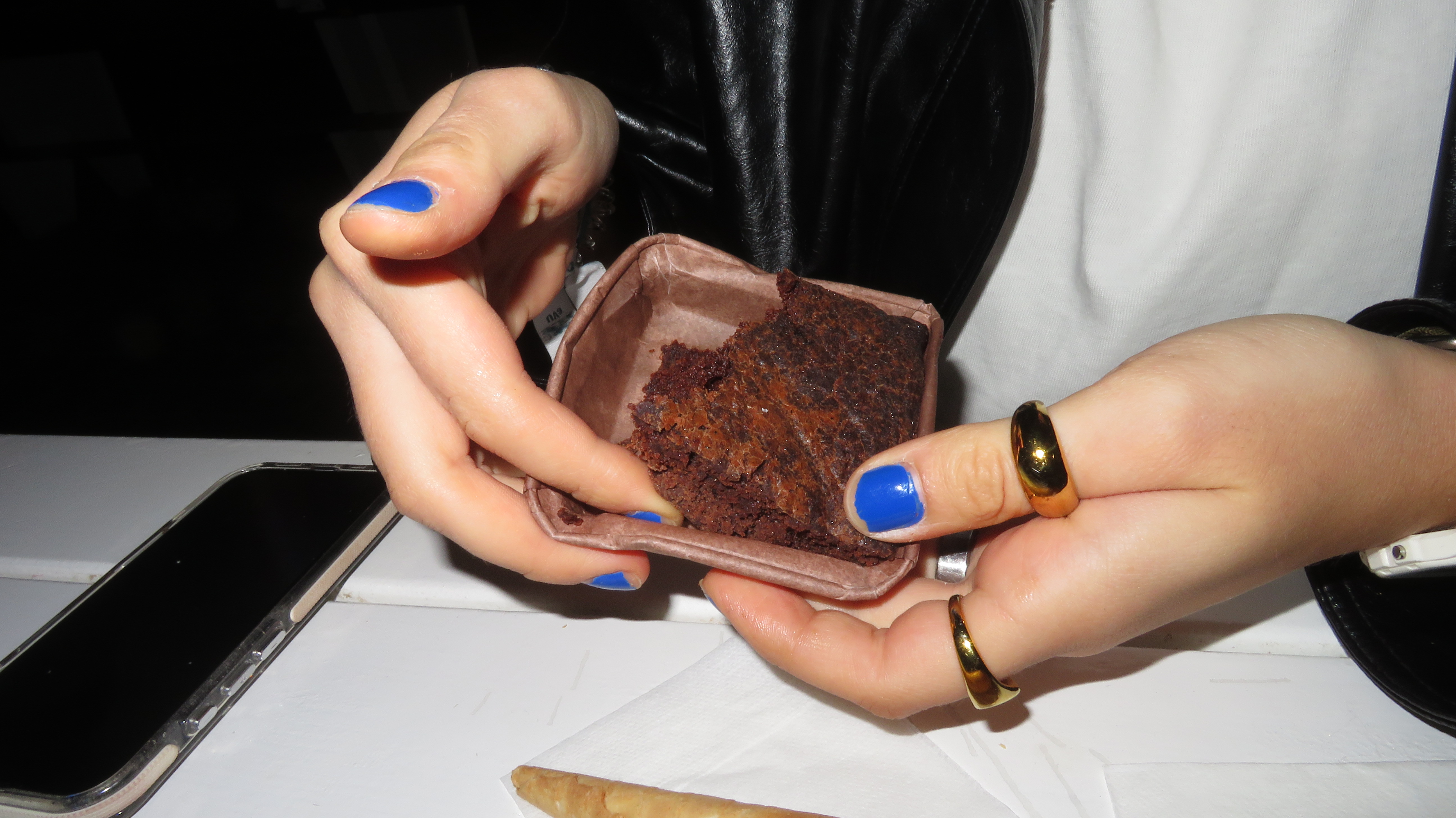 Ice creams and brownies